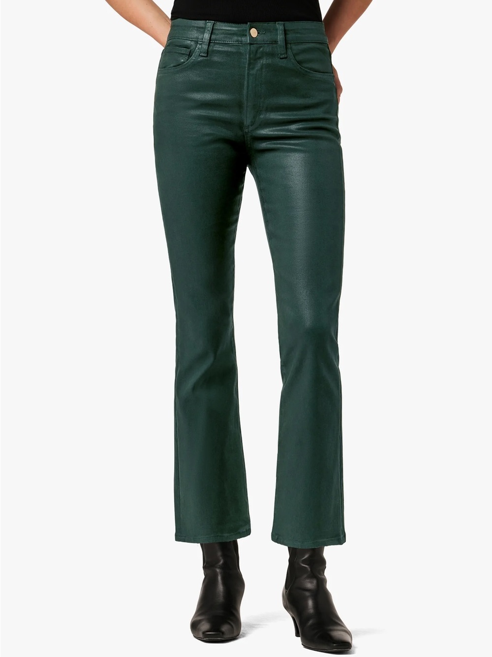 Joe's Jeans The Callie High-Rise Cropped Bootcut- Forest Green
